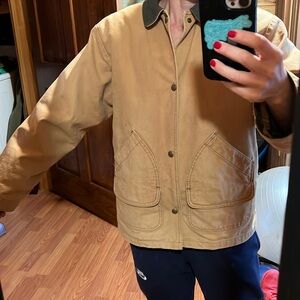 LL bean barn/chore coat removable liner kids L but fit woman’s small